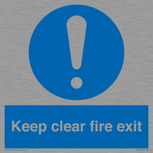 Keep Clear Fire Exit